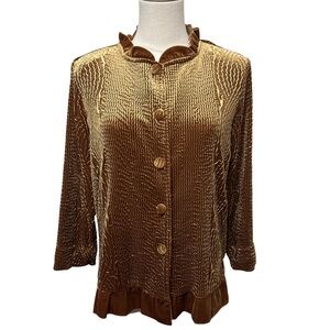 Allison Daley velvety blouse - size Medium Petite